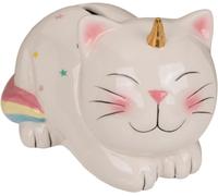 Out of the blue Unicorn Cat Money Box 17 cm with Ceramic Key