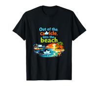 Out of The Cubicle Into The Beach Vacation Party T-Shirt
