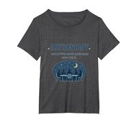 Out-of-This-World Astronomy Space Conference Graphic T-Shirt, Women's Plus, Dark Heather Grey, 6X