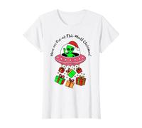 Out of This World Christmas UFO Beaming Presents Tee Value Graphic T-Shirt