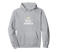 Out of This World: Cosmic UFO Adventure for Space Lovers Pullover Hoodie, Adult Unisex, Heather Grey, M