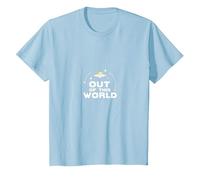 Out of This World: Cosmic UFO Adventure for Space Lovers T-Shirt, Kids, Baby Blue, 3 Years