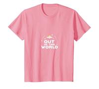 Out of This World: Cosmic UFO Adventure for Space Lovers T-Shirt, Kids, Pink, 3 Years