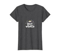 Out of This World: Cosmic UFO Adventure for Space Lovers T-Shirt, Women, Dark Heather Grey, XS