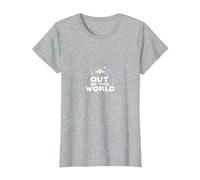 Out of This World: Cosmic UFO Adventure for Space Lovers T-Shirt, Women, Heather Grey, L