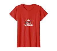 Out of This World: Cosmic UFO Adventure for Space Lovers T-Shirt, Women, Red, XXL