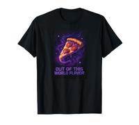 Out of This World Flavor Pizza Cosmic Food Art T-Shirt