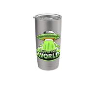 Out-of-This-World Glowing UFO Space Ship Graphic Stainless Steel Insulated Tumbler