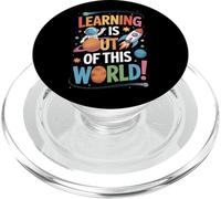 Out Of This World Learning Is Space Planets Rocket Classroom PopSockets PopGrip for MagSafe