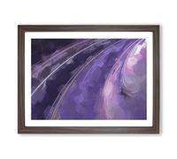 Out Of Town In Abstract Modern Art Framed Print | A4 Walnut Framed Wall Art | Ready to Hang | Abstract Fantasy Picture | Living Room Bedroom Lounge Office
