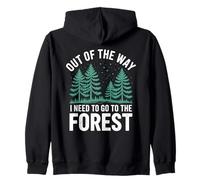 Out Of Way Forest Adventure Destination Zip Hoodie