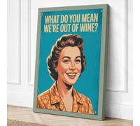 Out of Wine Retro Canvas Wall Art Print 30x20 Inch