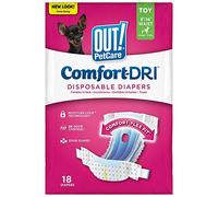 OUT! Pet Care Disposable Female Dog Diapers | Absorbent with Leak Proof Fit | Toy - 18 Pack
