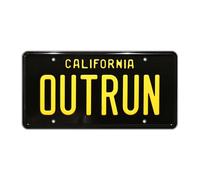 Out Run | Arcade Game | Metal Stamped License Plate