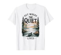 Out Where the Quiet Lives Value Graphic T-Shirt, Men, White, XL
