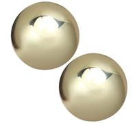 Outanaya 1 Pair Brass Hand Massaging Balls Smooth and Polished Design, Small Round Portable Hand Exercise Massage Balls to Tightness for Elderly Relaxation and Therapy