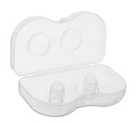 Outanaya 1 Pair Silicone Breastfeeding Shields for Nursing Mothers with Storage Carry Case, Soft Triangular Protector for Breastfeeding and Latching Difficulties, Discreet and Simple