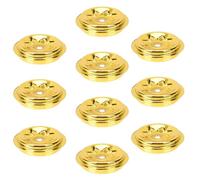 Outanaya 10 Pcs Temple Wick Floating Holders Oil Lamp Accessories Gold Metal Classical Style Lightweight Delicate Design for Temple Scene Layout