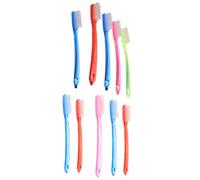 Outanaya 10pcs Adult Hard Bristle Toothbrushes with Large Heads, Portable Plastic Manual Toothbrushes for Effective Teeth Cleaning, Suitable for Travel and Home Color