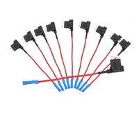 Outanaya 10pcs Car in Line Fuse Holders Mini Fuse Tap Kit Automotive Replacement Adapter for Plug