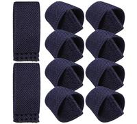 Outanaya 10pcs Elastic Canvas Webbing Strap Keepers Belt Loop Retainers for Outdoor Backpack Straps Wide Band Organizers Navy Blue