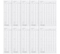 Outanaya 10pcs Golfs Scorecards Score Record Tool Simple Style Coated Paper Smooth Writing Lightweight for Outdoor Golf Sports Accessories