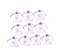 Outanaya 10PCS Lavender Sachet Bags Empty Drawstring Organza Gauze Pouches for Dried Lavender Buds Rose Petals Jewelry Storage Portable Scented Bags for Wardrobes and Packaging