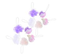 Outanaya 10pcs Nylon Mesh Bath Balls Set for Shower Body Exfoliate Puff Sponge Soft Bathing Scrubber with Hanging Loop Random Colors for Skin Cleansing and Relaxation Random Color