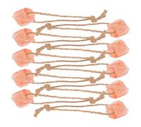 Outanaya 10pcs Pink Salt Lick Blocks with Rope for Deer Horses Cattle Weatherproof Mineral for Outdoor Wildlife Feeding Supports Growth and Wellness