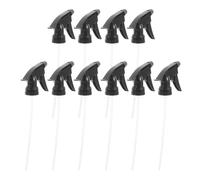 Outanaya 10pcs Press Down Spray Bottle Nozzles Replacement Tops for Garden Watering, Black Plastic Watering Bottle Spray Nozzle Heads for Plant Care and Gardening Use