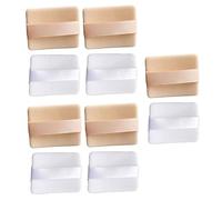 Outanaya 10Pcs Soft Makeup Powder Puff with Strap Dual Sided Flocking Sponge for Loose Mineral Powder Washable Cosmetic Cushion for Foundation Face Makeup