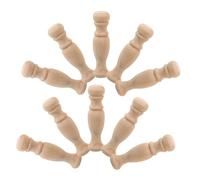 Outanaya 10pcs Solid Wood Roman Column Pillars Unpainted Deck Railing Balusters for Indoor Stairs Classic Decorative Wood Spindles for Staircase Garden and Furniture Accents
