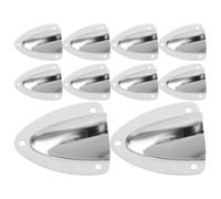 Outanaya 10pcs Stainless Steel Cable Vent Cap with Space-saving Design and Weather-resistant Marine Ventilation Plate for Air Vent Connections and Cable Interfaces on Bulkhead and Deck