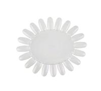 Outanaya 10pcs Transparent Sunflower Acrylic Nail Polish Display Boards False Nail Tips Per Wheel Practice Color Showcase for Salon and Home Use