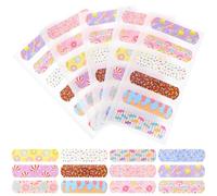 Outanaya 120pcs Wound Bandages Finger Wounds Patches Pe Material Air Permeability Does Not Hurt The Skin Assorted Color Cartoon First Aid Patches for Emergency Use and Home Care