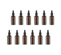 Outanaya 12pcs 15ml Brown Glass Dropper Bottles Essential Oil Bottles Refillable Subpackaging with Easy Press Liquid Dispensing for Toner and Essential Oil Storage
