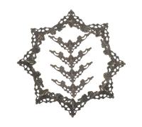 Outanaya 12pcs Antique Decorative Iron Corner Brackets for Furniture and Book Protection Charming Photo Frame Edge Guards Vintage Style Box Corner Protectors