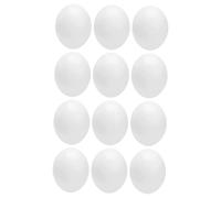 Outanaya 12Pcs Portable Simulated Pigeon Eggs Household Egg Props Realistic DIY Accessory for Bird Breeding and Decoration
