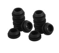 Outanaya 12pcs Rv Stove Accessories Rv Part Stove Protector Campfire Cooking Equipment Round Gas Cooktop Burner Grate Pad Rubber Black