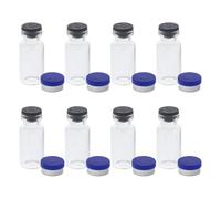 Outanaya 12pcs Small Glass Vials with Caps Reusable Liquid Storage Bottles for Travel Essential Oils Powders and Laboratory Samples Sealed Bottles