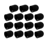 Outanaya 15pcs 15pcs Replacement Silicone Stylus Pen Tips for Capacitive Touch Screen Devices with Black Rubber Nib Cover, No Writing Noise, Compatible with Capacitive Tablets for Precise