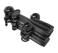 Outanaya 15pcs Plastic Shoe Hooks for Shoes and Scarves, Thickened and Lengthened Multi-Purpose Hanging Organizers in Black, Compact Finishing for Mall and Supermarket Display