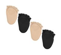 Outanaya 2 Pairs Invisible Summer Half Socks for Women Breathable Sweat-absorbing Five Toe Separated Non-slip Liner Socks Comfortable Anti-wear Low Cut Footwear Liners for Heels and Sandals