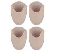 Outanaya 2 Pairs Knitted Fabric Toe Caps Dance Forefoot Half Pad Skin-Friendly High Elasticity Curved Design for Cloth Shoes Professional Ballet Dancers