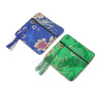 Outanaya 2 Pcs Multipurpose Storage Bags for Nails and Guitar Picks, Wear-Resistant Cotton and Polyester Material with Zipper, Convenient Small Coin Storage Pouches Suitable