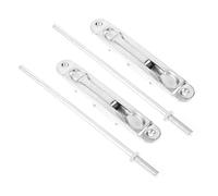 Outanaya 2 Sets Heavy Duty Stainless Steel Fire Door Bolt Latches with Thickened Bolt Core and Lightweight Design, Silver Concealed Security Door Locks for Internal and External Use