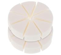 Outanaya 2 Sets Latex Makeup Sponges Wedge Shape for Foundation Application White Soft Sponges Providing Comfortable Makeup Experience Suitable for Dry and Wet Use