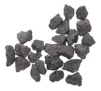 Outanaya 200g Pack Volcanic Stone Ornament Natural Porous Black Lava Rock 2-4cm Decorative Rocks for Fish Tank and Potted Plants Aquarium Décor