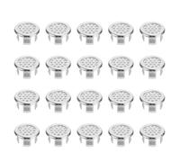 Outanaya 20pcs Plastic Sink Hole Rings Overflow Covers for Bathroom and Kitchen, Silver Colour, Simple Structure with Good Toughness and Sturdy Design for Sink Drain Protection