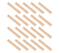 Outanaya 20pcs Wooden Domino Rack Set with Beige Wood Material, Multifunctional Design for Board Game Trays and Domino Tile Holders, for Weddings and School Use, Simple and Stylish